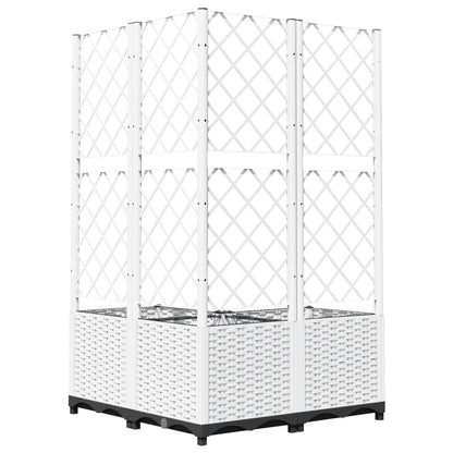 vidaXL Garden Planter | White | Polypropylene | Large | Planters