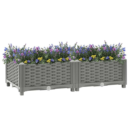 vidaXL Raised Bed 80x40x23 cm Polypropylene