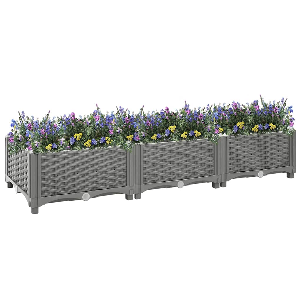 vidaXL Raised Bed 120x40x23 cm Polypropylene