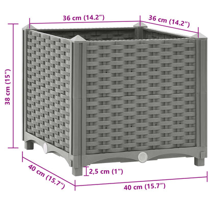vidaXL Raised Bed 40x40x38 cm Polypropylene