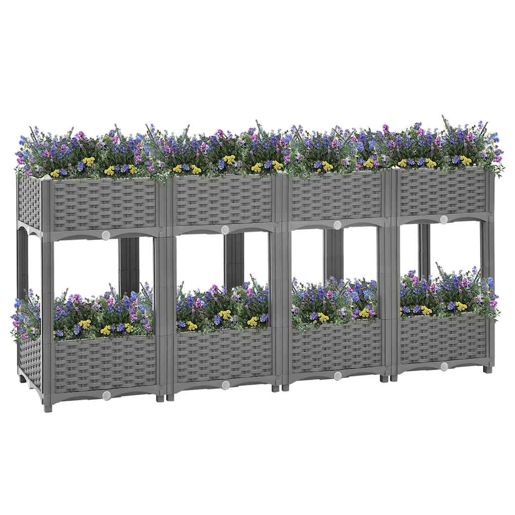 vidaXL Raised Bed 160x40x71 cm Polypropylene