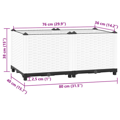 vidaXL Raised Bed 80x40x38 cm Polypropylene