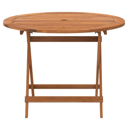vidaXL Garden Table | Natural Wood | Solid Acacia wood | Medium | Foldable