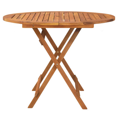vidaXL Garden Table | Natural Wood | Solid Acacia wood | Medium | Foldable