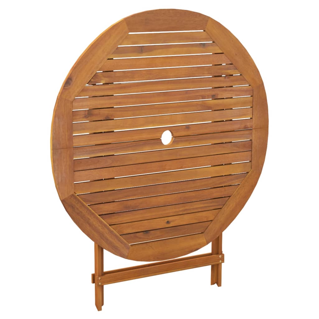 vidaXL Garden Table | Natural Wood | Solid Acacia wood | Medium | Foldable