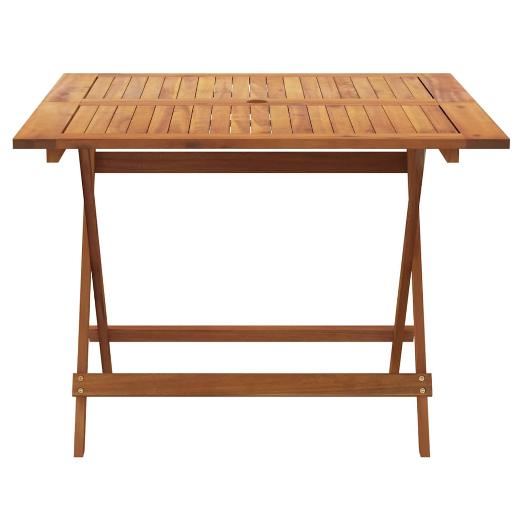 vidaXL Folding Garden Table 90x90x75 cm Solid Wood Acacia