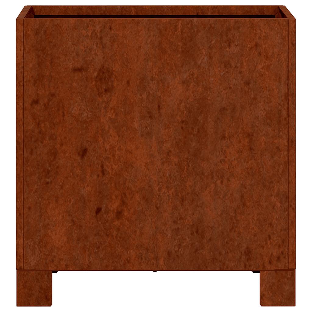 vidaXL Planter with Legs Rusty 30x30x30 cm Corten Steel