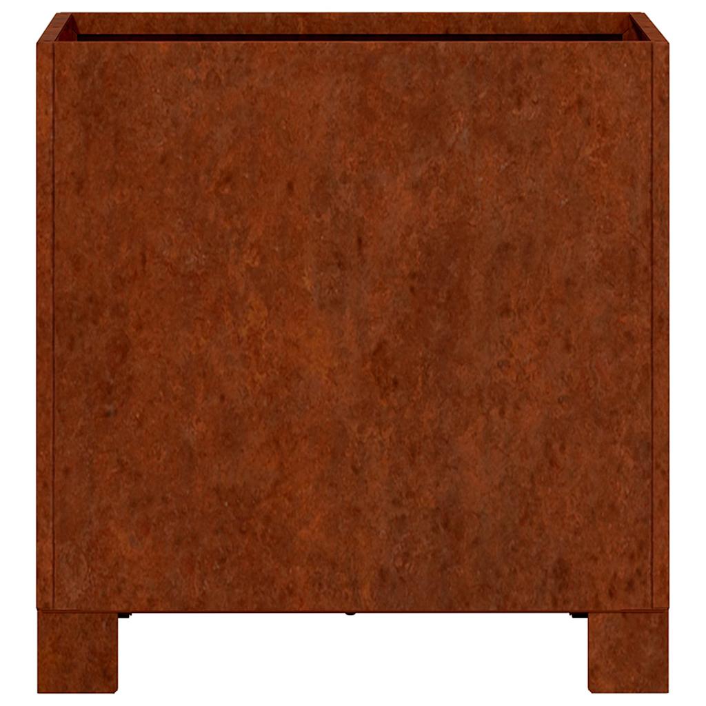 vidaXL Planter with Legs Rusty 30x30x30 cm Corten Steel