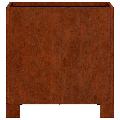 vidaXL Planter with Legs Rusty 30x30x30 cm Corten Steel