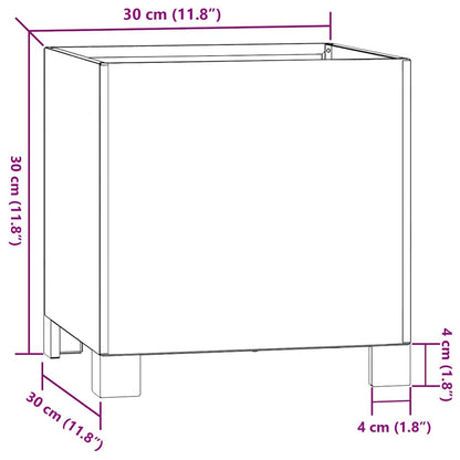 vidaXL Planter with Legs Rusty 30x30x30 cm Corten Steel
