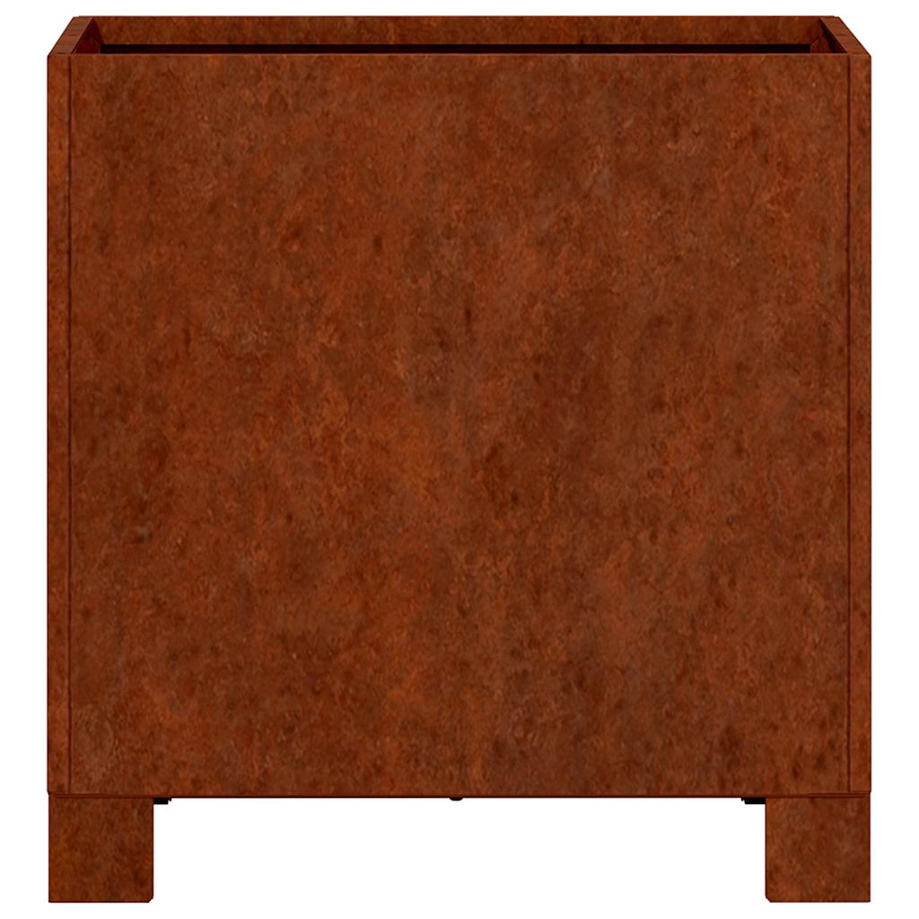 vidaXL Planters with Legs 2 pcs Rusty 30x30x30 cm Corten Steel