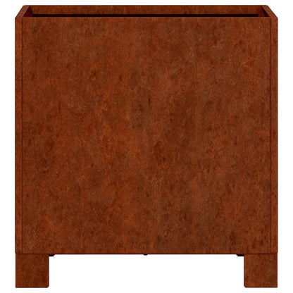 vidaXL Planters with Legs 2 pcs Rusty 30x30x30 cm Corten Steel
