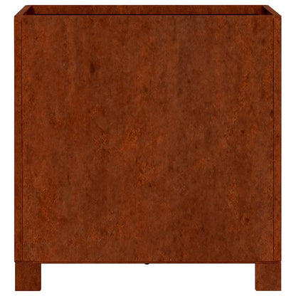 vidaXL Planter with Legs Rusty 40x40x40 cm Corten Steel