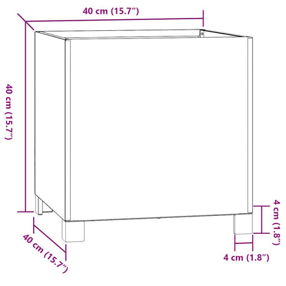 vidaXL Planter with Legs Rusty 40x40x40 cm Corten Steel