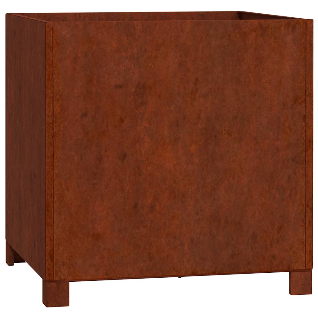 vidaXL Planter with Legs Rusty 50x50x50 cm Corten Steel