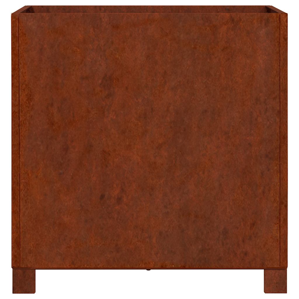 vidaXL Planter with Legs Rusty 50x50x50 cm Corten Steel