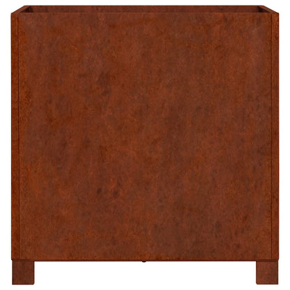 vidaXL Planter with Legs Rusty 50x50x50 cm Corten Steel