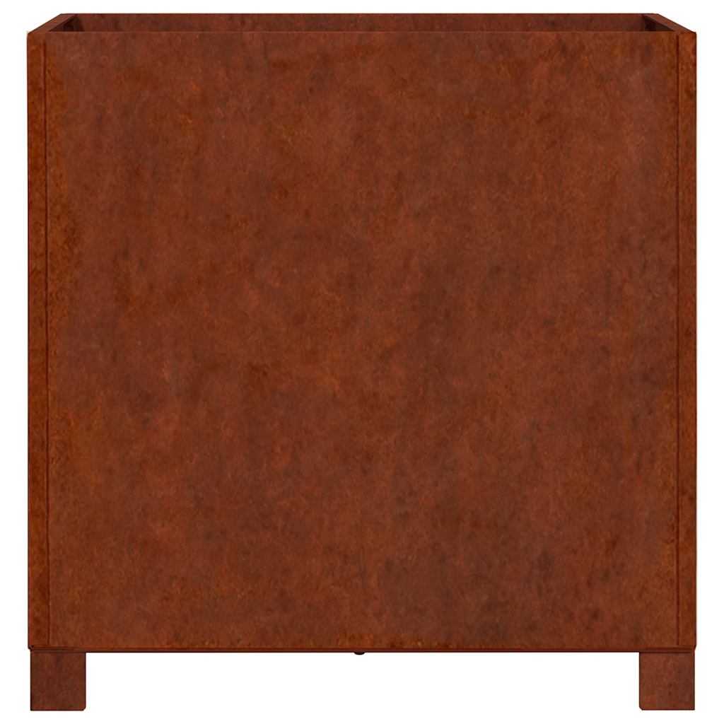 vidaXL Planter with Legs Rusty 50x50x50 cm Corten Steel