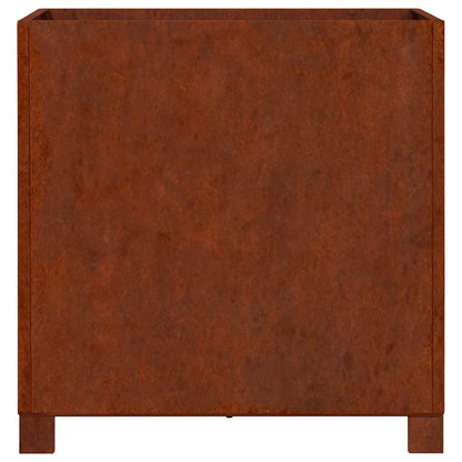 vidaXL Planter with Legs Rusty 50x50x50 cm Corten Steel