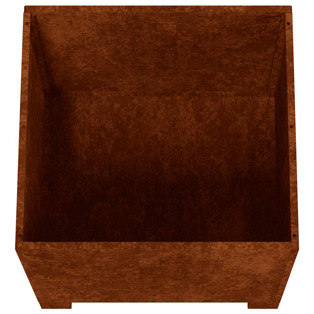 vidaXL Planter with Legs Rusty 50x50x50 cm Corten Steel