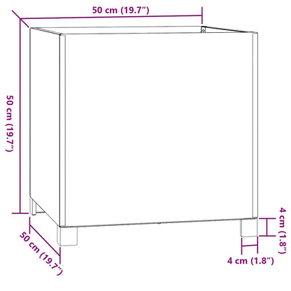 vidaXL Planter with Legs Rusty 50x50x50 cm Corten Steel