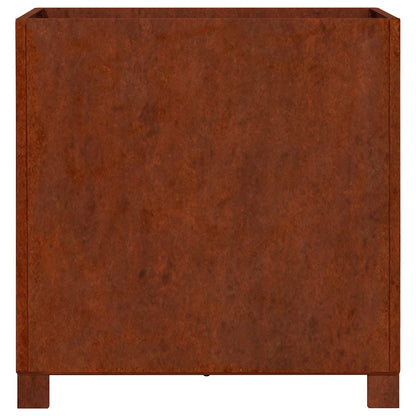 vidaXL Planters with Legs 2 pcs Rusty 50x50x50 cm Corten Steel