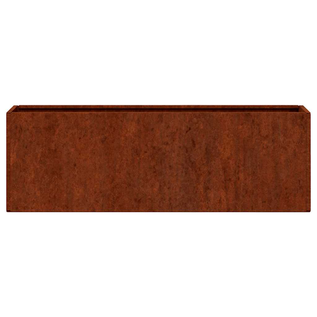 vidaXL Wall Planters 2 pcs Rusty Corten Steel 53x10x17 cm