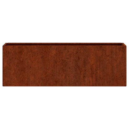 vidaXL Wall Planters 2 pcs Rusty Corten Steel 53x10x17 cm