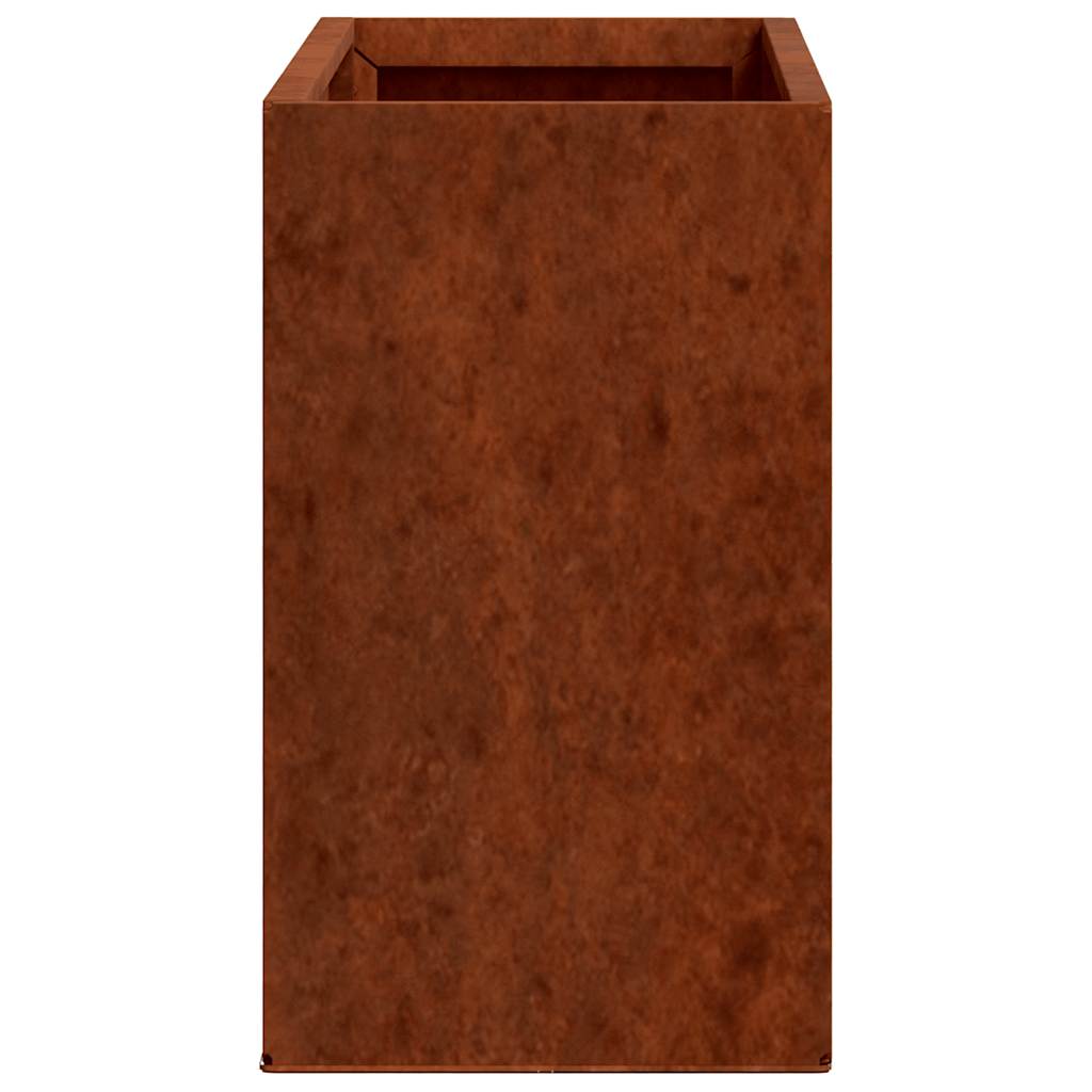 vidaXL Wall Planters 2 pcs Rusty Corten Steel 53x10x17 cm
