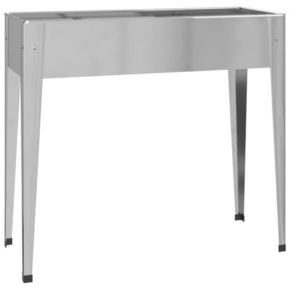 vidaXL Garden Planters 2 pcs Galvanised Steel
