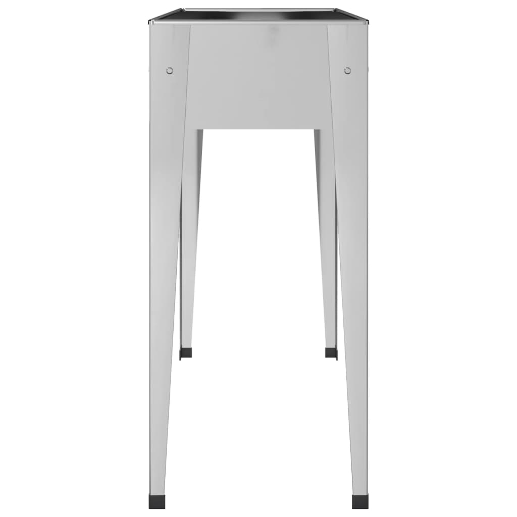 vidaXL Garden Planters 2 pcs Galvanised Steel