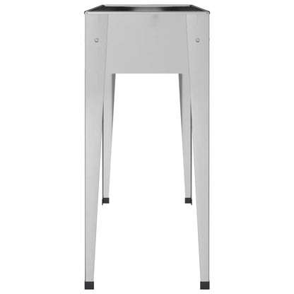 vidaXL Garden Planters 2 pcs Galvanised Steel