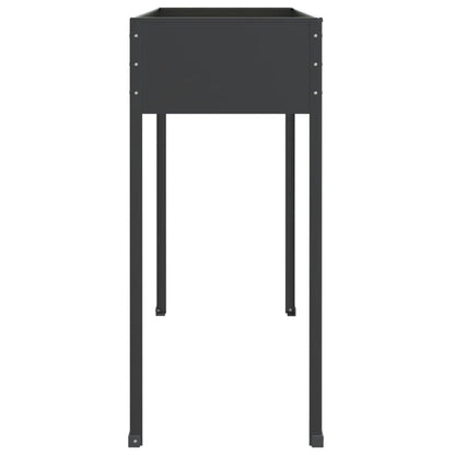 vidaXL Garden Planters 2 pcs Anthracite Galvanised Steel