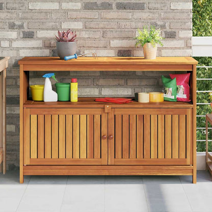 vidaXL Garden Console Table 110x35x75 cm Solid Wood Acacia