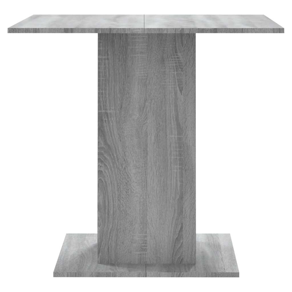 vidaXL Dining Table Grey Sonoma 80x80x75 cm Engineered Wood