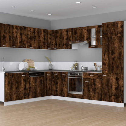 vidaXL Oven Cabinet Lyon Smoked Oak 60x46x81.5 cm Engineered Wood