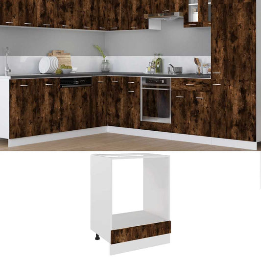 vidaXL Oven Cabinet "Lyon" Smoked Oak 60x46x81,5 cm Engineered Wood