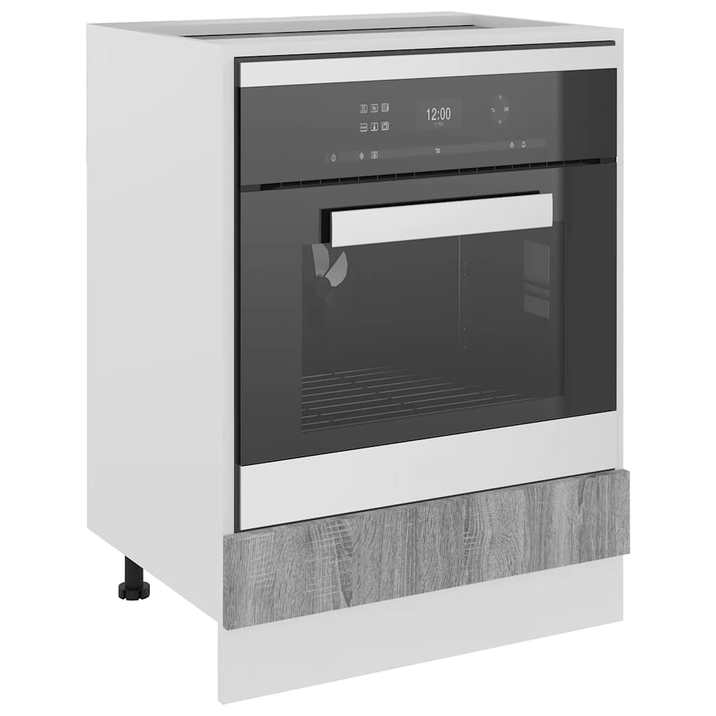 vidaXL Oven Cabinet "Lyon" Grey Sonoma 60x46x81,5 cm Engineered Wood