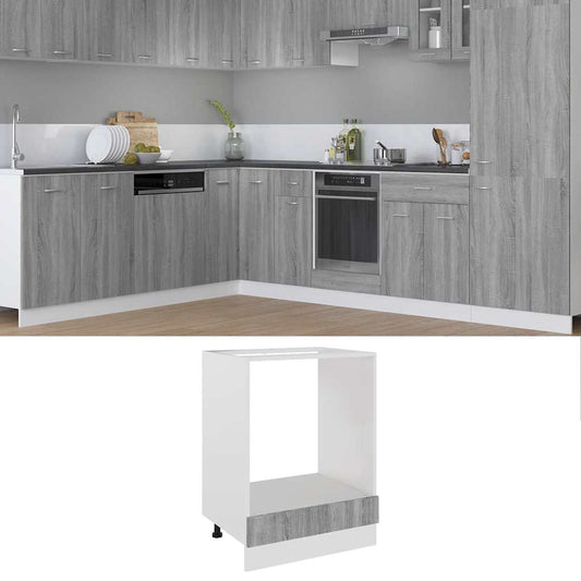 vidaXL Oven Cabinet "Lyon" Grey Sonoma 60x46x81,5 cm Engineered Wood