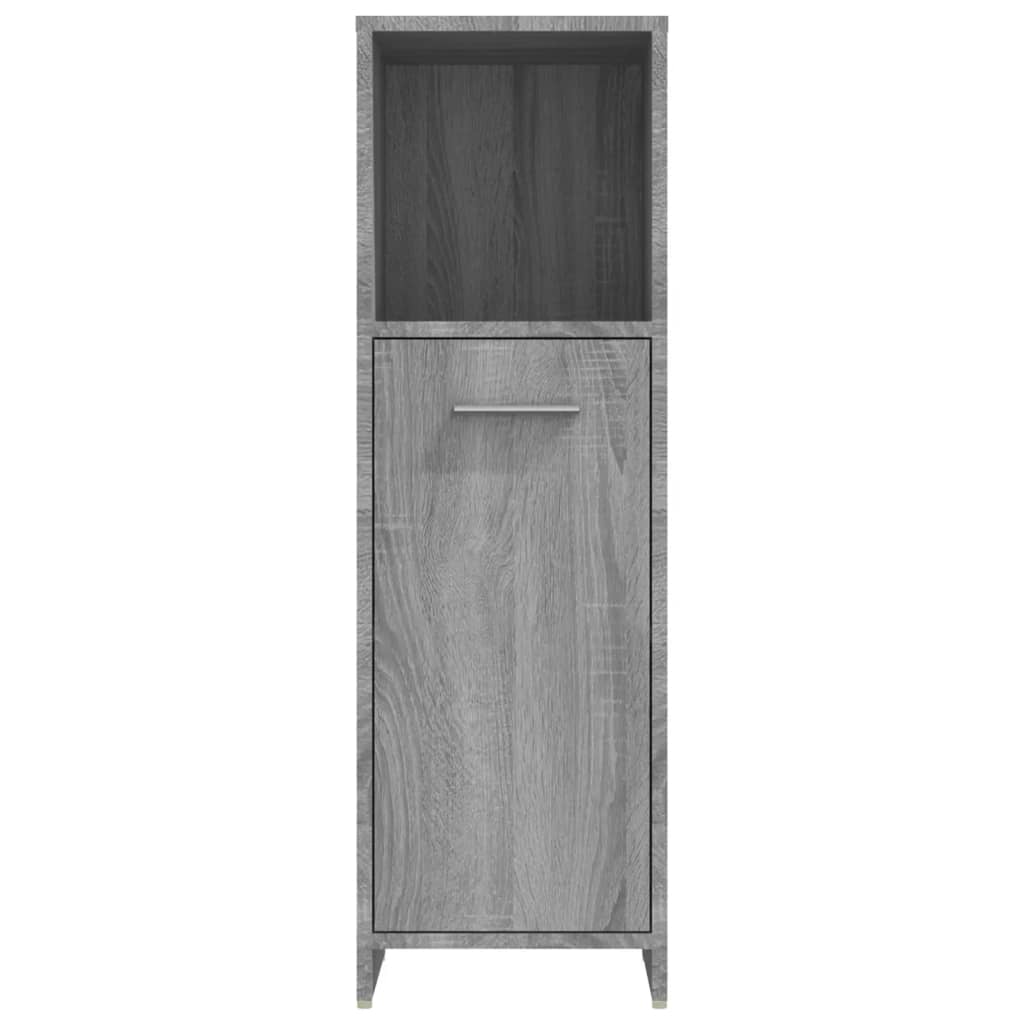 vidaXL Bathroom Cabinet Grey Sonoma 30x30x95 cm Engineered Wood