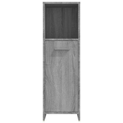 vidaXL Bathroom Cabinet Grey Sonoma 30x30x95 cm Engineered Wood