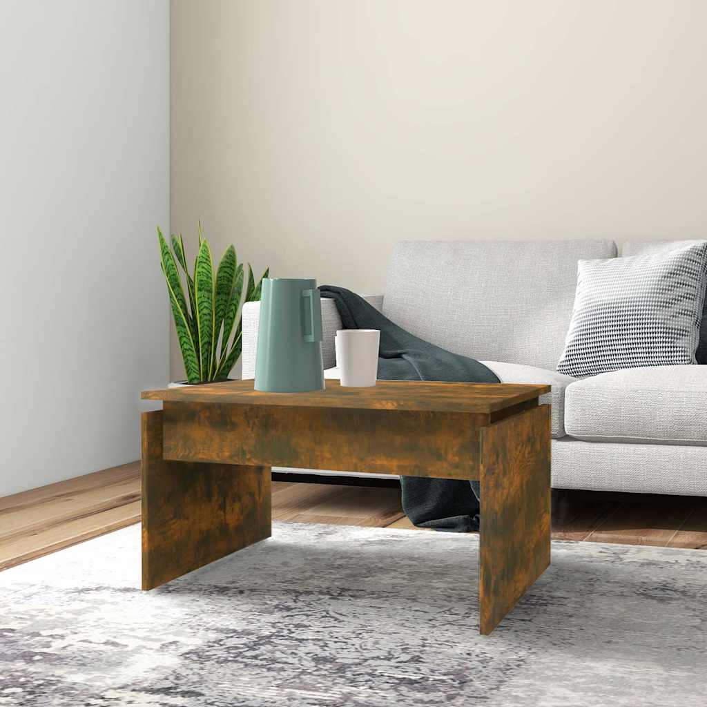 vidaXL Coffee Table Smoked Oak 68x50x38 cm Engineered Wood