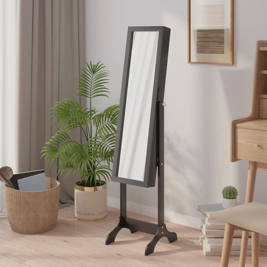 vidaXL Free-Standing Mirror Black 34x37x146 cm