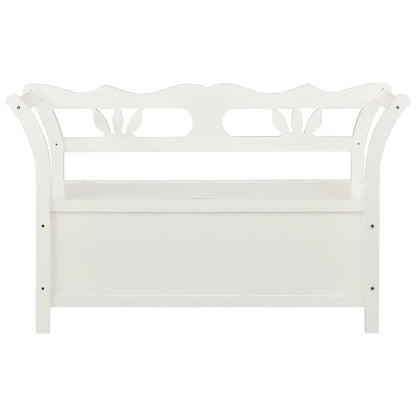 vidaXL Bench White 107x45x75.5 cm Solid Wood Fir