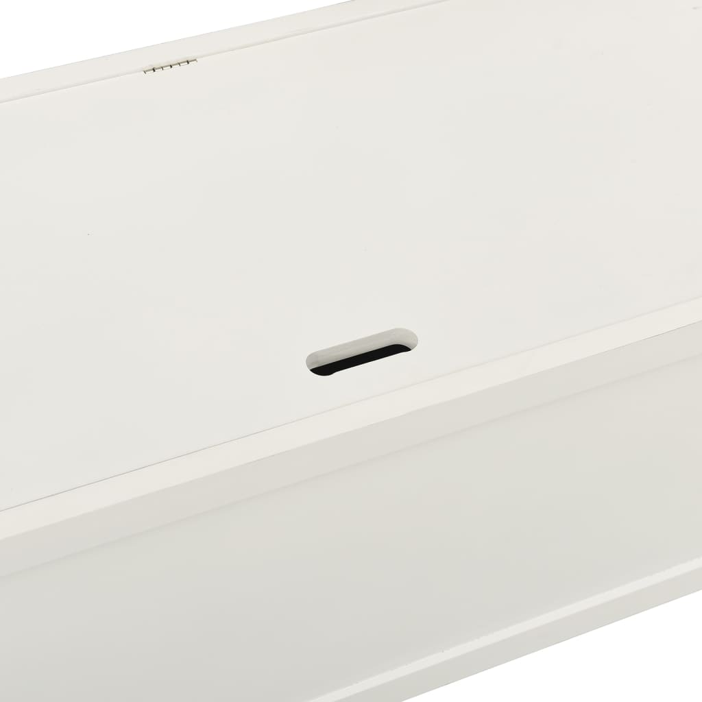 vidaXL Bench White 107x45x75.5 cm Solid Wood Fir