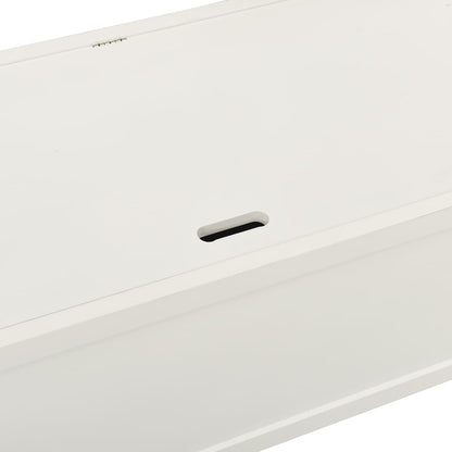 vidaXL Bench White 107x45x75.5 cm Solid Wood Fir