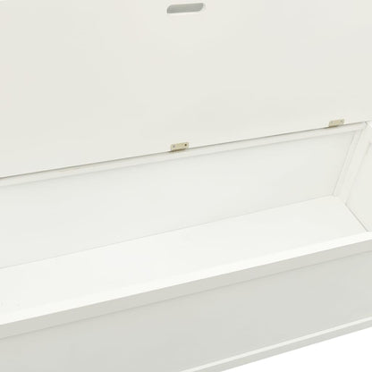 vidaXL Bench White 107x45x75.5 cm Solid Wood Fir