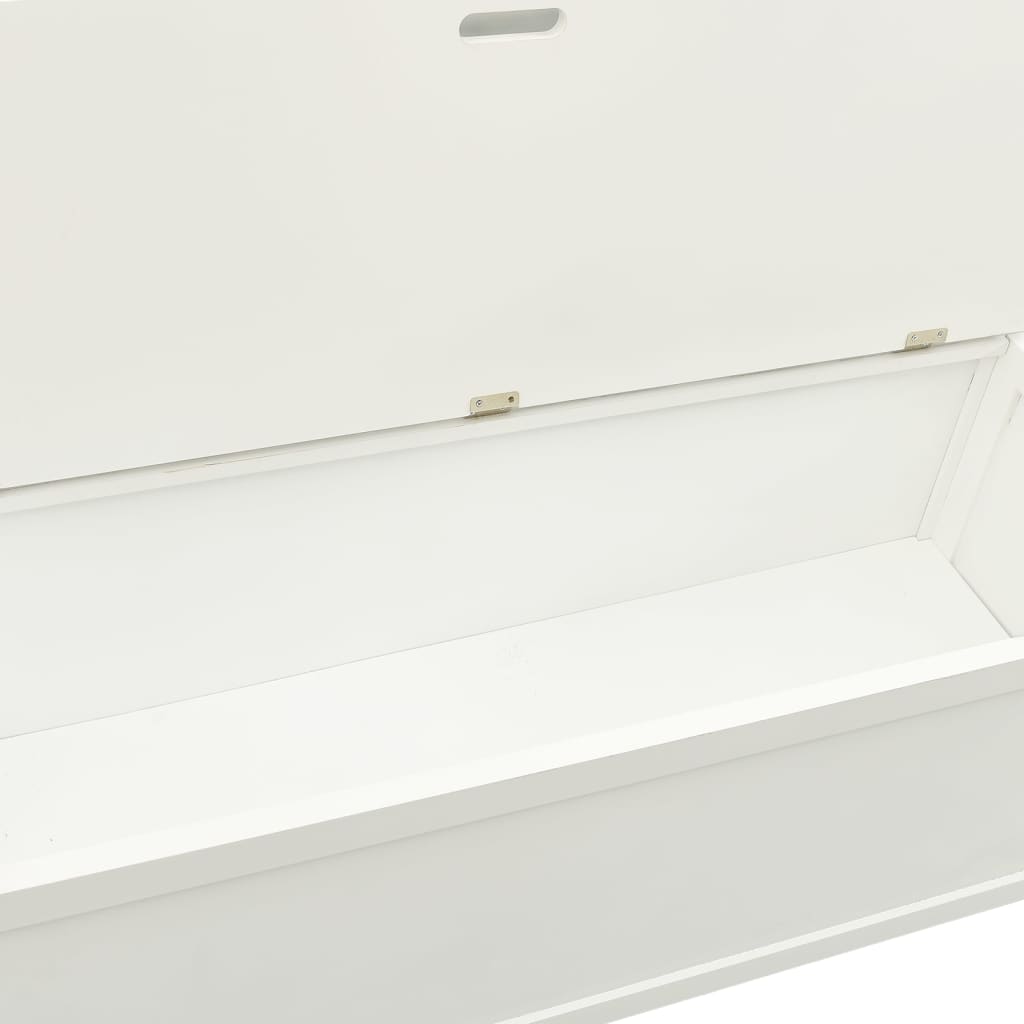 vidaXL Bench White 107x45x75.5 cm Solid Wood Fir