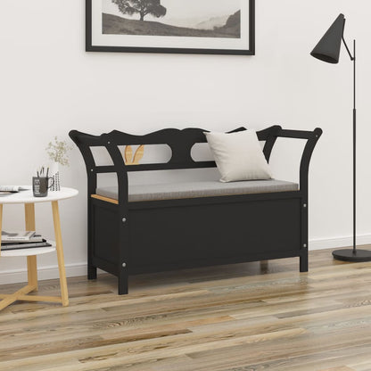 vidaXL Bench Black 107x45x75.5 cm Solid Wood Fir