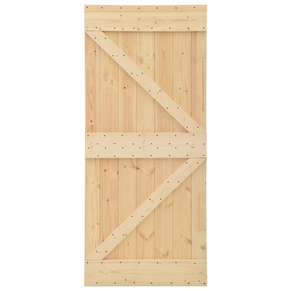 vidaXL Door NARVIK Natural 80 x 210 cm Solid Pine Wood